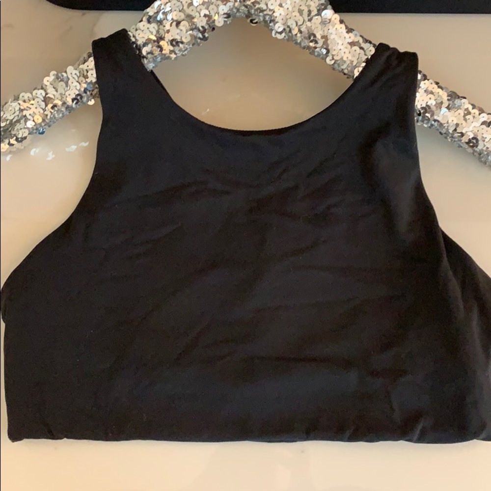 Athleta High Neck black sports bra